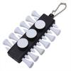 Golf Tee Holder Organizer Carrier Keychain With 12 Wooden Tees Markers