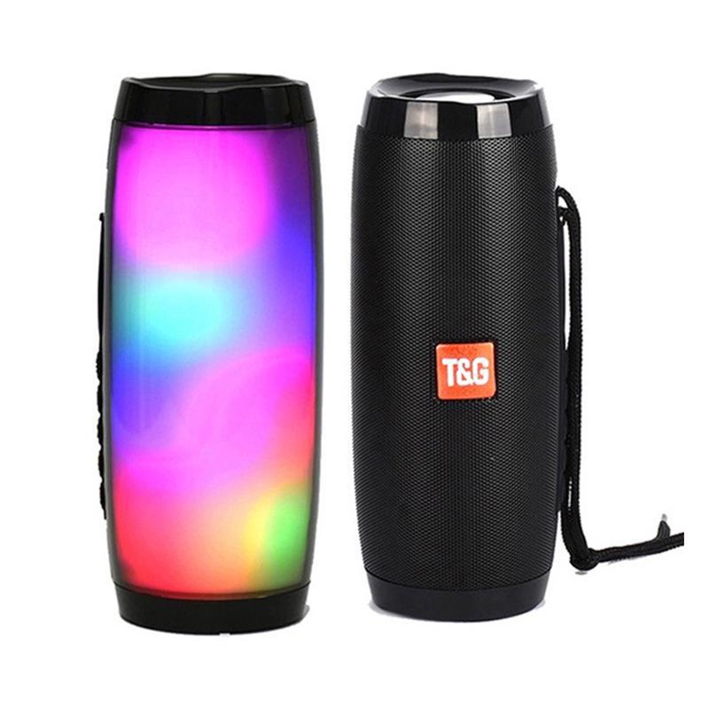 Altavoz Bluetooth Inalámbrico con Luces LED - Subwoofer Portátil para Uso en Exteriores, Regalo Creativo, Luces Coloridas.