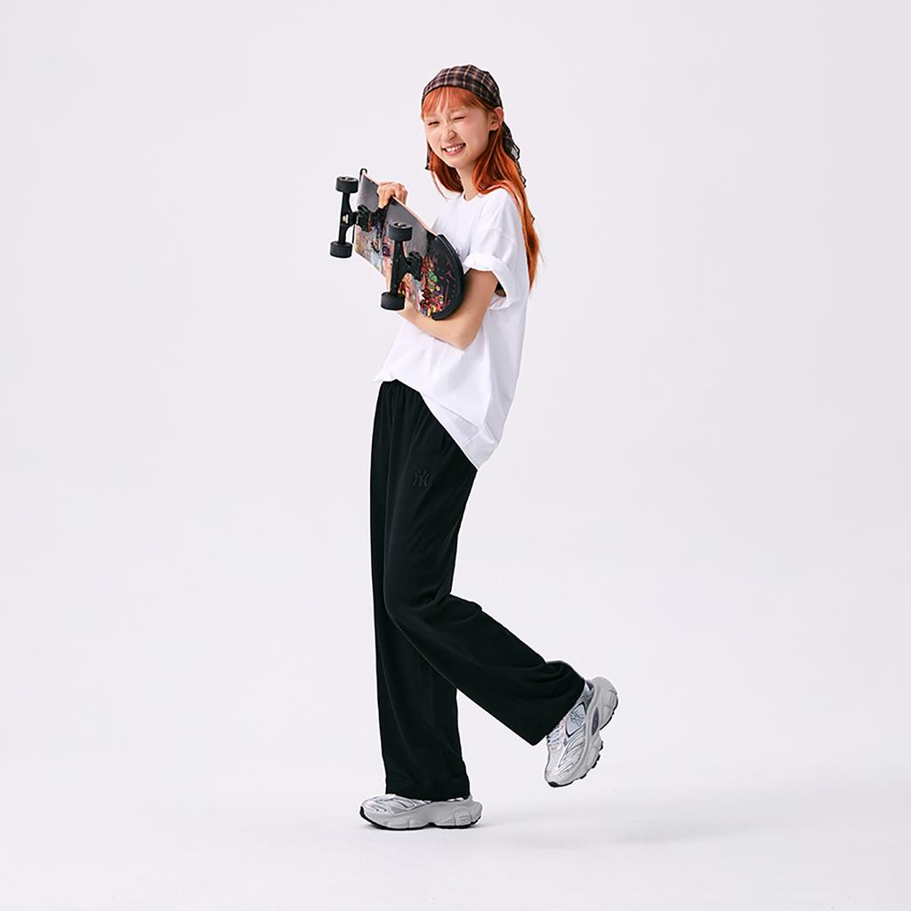 New MLB New York Yankees Basic Collection SS25 Casual Pants Unisex Black 3APTB1153-50BKS