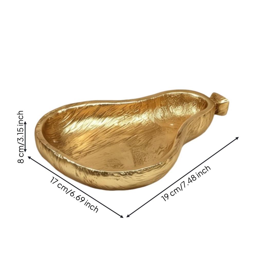 Banana Tray Gilded Shaped Textured for Coffee Table, Entryway, Living Room