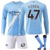25-26 Manchester Home Long-sleeved Football Jersey for Kids and Adults FODEN #47