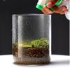 Perforated Cover Desktop Glass Vase Cylinder Micro Landscape Glass Terrarium  Bonsai Display