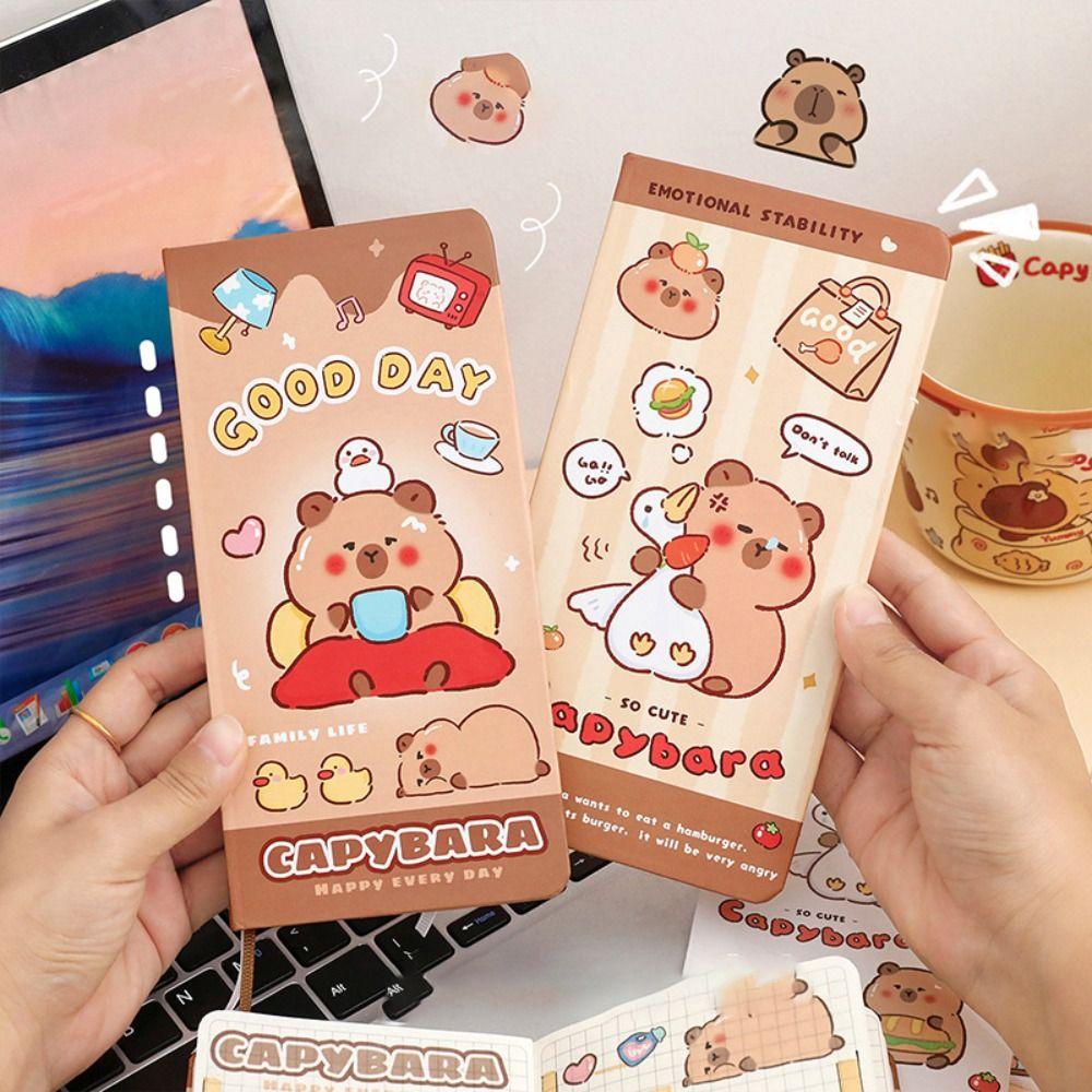 INS Capybara Hand Ledger Notebook Mini Memo Notes Portable Capybara Notepad  School