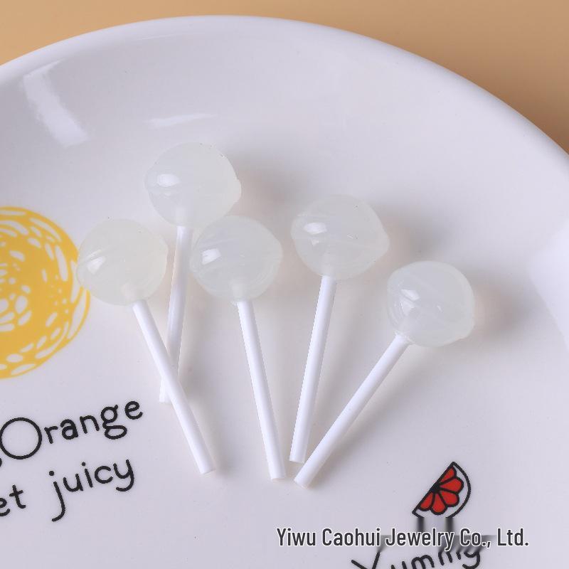 

DIY Planet Lollipop Simulation Keychain Pendant with Cream Glue Resin Accessories 1.5cm x 4.3cm