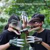 Životácká maska hlavy dinosaura Pokrývka hlavy Pohyblivá tlama Hlava dinosaura Kryt obličeje Párty Cosplay