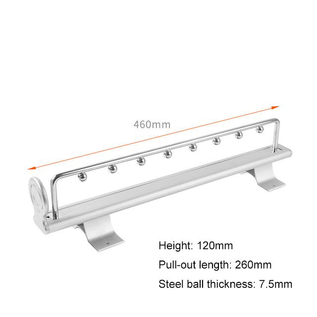 Неглубокий шкаф Вешалка для одежды Телескопическая верхняя подъемная вешалка для хранения Продольная установка с бесшумными направляющими Monorail 460mm