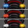 1 Pair Motorcycle LED Turn Signal Lights Dual Colors Flashing Indicator Lights LED License Plate Lamp Daytime Running Light 12V