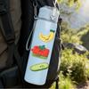 1PC Mixed Fruit Vegetable Fresh Food Print 750ml Color Plastic Sports Water Bottle Leakproof Flip Straw Lid Suitable for Sports Office Home Use