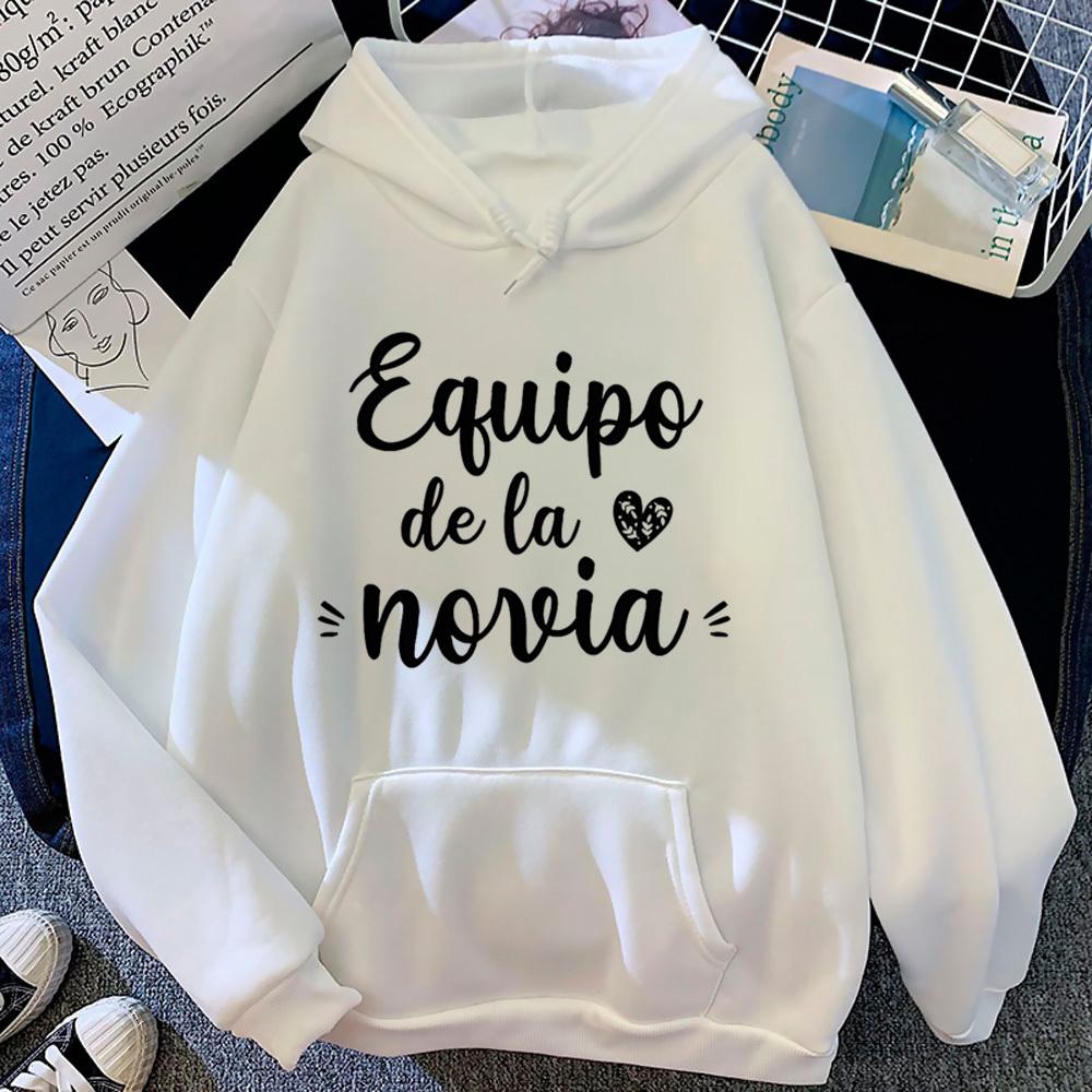 Bachelorette Party Hoodies Women Sweat Y2k Y2k Aesthetic Long Sleeve Top Korean Style Pulls Clothing Women Japanese Hooded Shirt