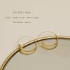 Women's Trendy Matte Hoop Earrings: Designer Retro Hong Kong Style with European, American, and Korean Minimalist Fashion.