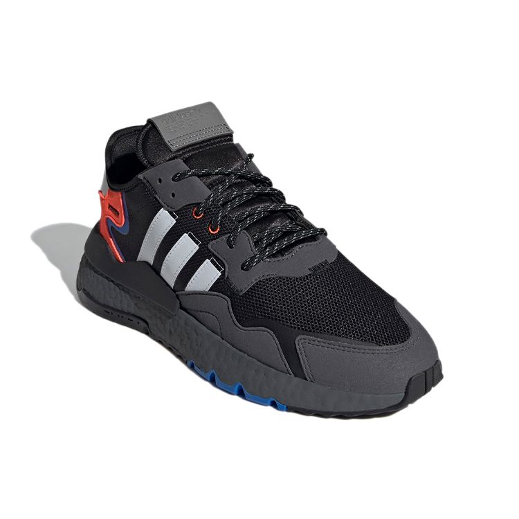 Adidas Originals Nite Jogger Fabric Sports Breathable Low-Top Lifestyle Shoes Unisex Sneakers Gray White Red FX6834