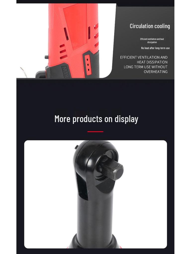 18V Lithium Battery Multifunctional 90-Degree Angle Electric Ratchet Wrench