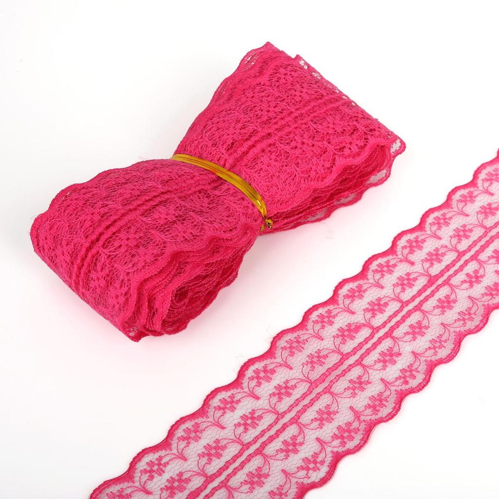 4,5 CM Nastro di Pizzo Bordino di Pizzo Tessuto Fai da Te Pizzo Ricamato Accessori da Cucito Decorazione