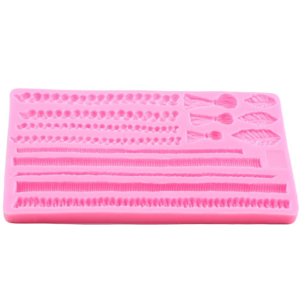 Twist Rope Fondant Mould Macrame Tassel Silicone Moulds Sugarcraft Baking Tools Cake Border Cake Decorating Tools Candy Clay Chocolate Moulds