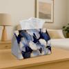 1pc Elegant White & Golden Ginkgo Leaf Tissue Box Holder - Multifunctional Napkin Dispenser Compatible with Tissues/Roles/Sheets, Decorative Organizer
