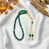 Rosario Islamico in Vetro Misbaha Perline di Preghiera Musulmani Bracciale Misbaha Islamico con Nappe Perline di Preghiera Tasbih Musulmane Regali