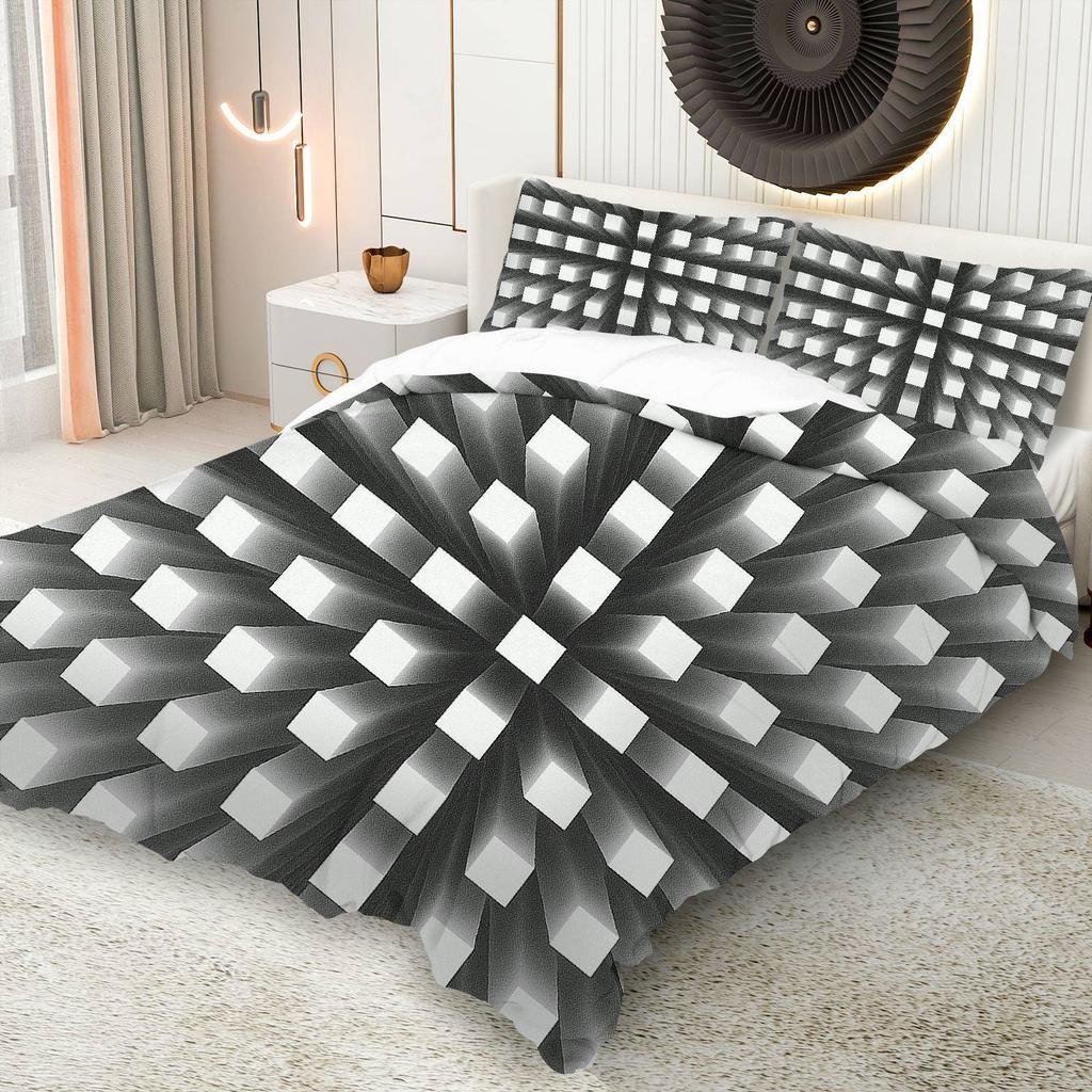 3D Pattern Bedding Set Soft Polyester Duvet Cover Set Quilt Cover With Pillowcase For Bedroom Decor Birthday Gifts Home Decor