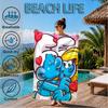 Blue Smur-f Characters Beach Towel, Super Soft Microfiber, Perfect Gift for Her/Him, Birthday, for Pool, Beach, Travel, Decor Beach Party