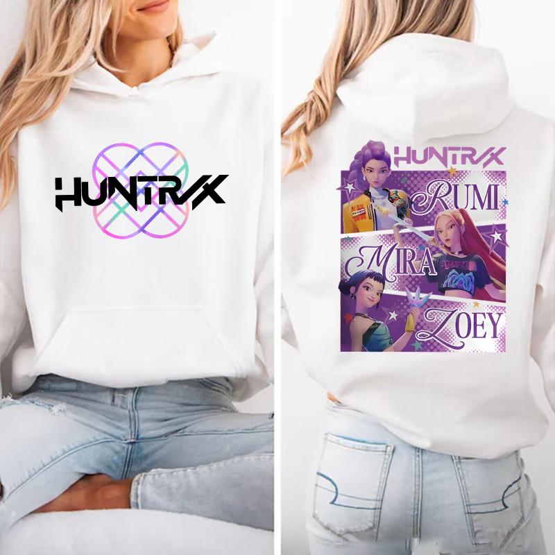 Anime Kpop Demon Hunters Mira Rumi Zoey Printed Hoodies Women Men Autumn Winter Casual Long Sleeve Pullover Sweatshirts