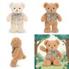 Flower Bow Broken Baby Cuddly Bear Plush Toy Short Pile Material Kids Gift Doll