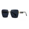 Fashion Frameless Polygon Sunglasses With Uv400 Protection For Outdoor Activities