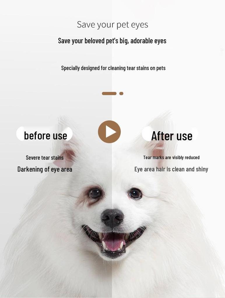 Tear Stain Remover Cream for Dogs & Cats: Gentle Eye Cleaner for Bichon Frise, Teddy & More