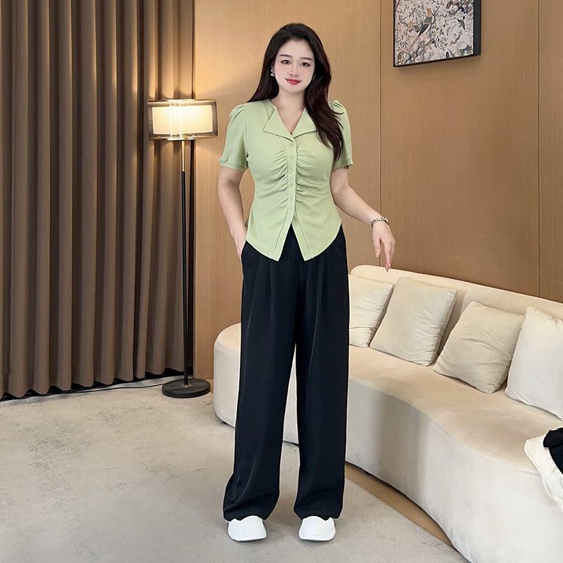 

Korean Style Spring Cardigan & Wide-Leg Pants Set for Women L (105-120 Jin)