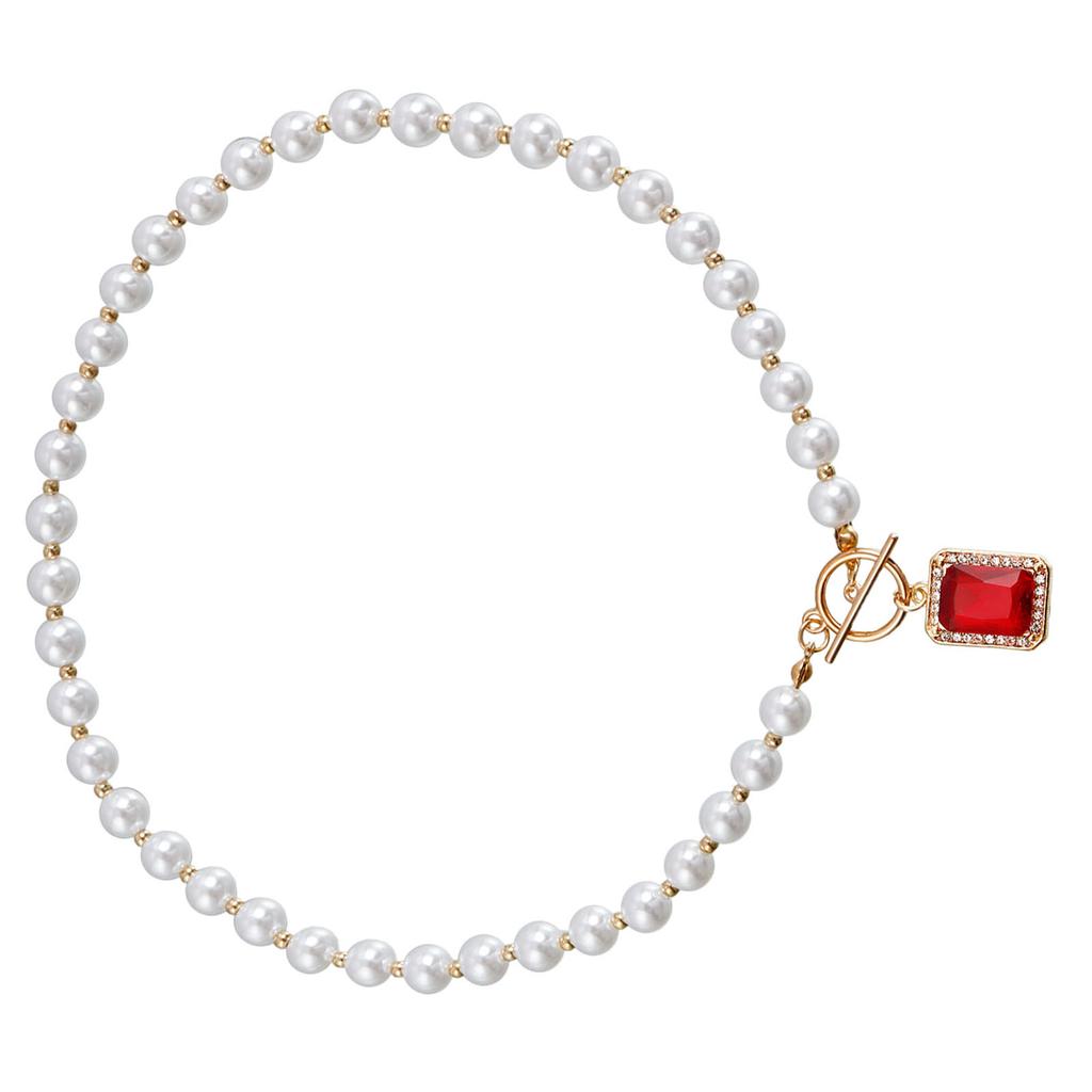 Pearl Necklace Imitation Pearl Pendant Necklace All Matching Elegant Fake Pearl Necklace Stylish
