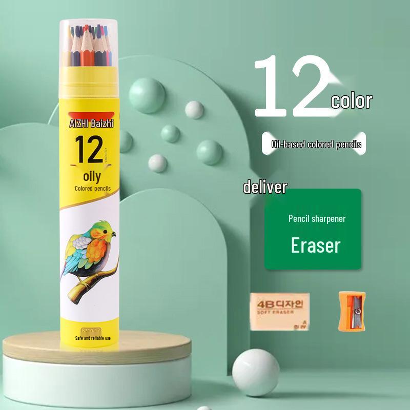 

Шестигранные водорастворимые масляные цветные карандаши - 12, 24, 36, 48, 72 цвета - Набор для рисования для студентов Style