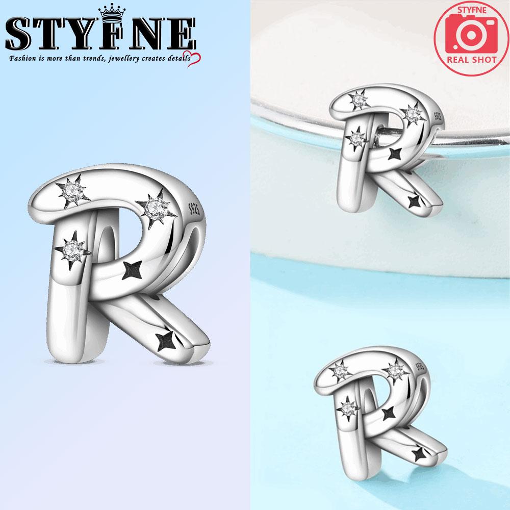 Copper Twenty-Six Letters From A-Z Rose Series Charms Beads Pendant For Original Bracelet Woman Girl Jewelry