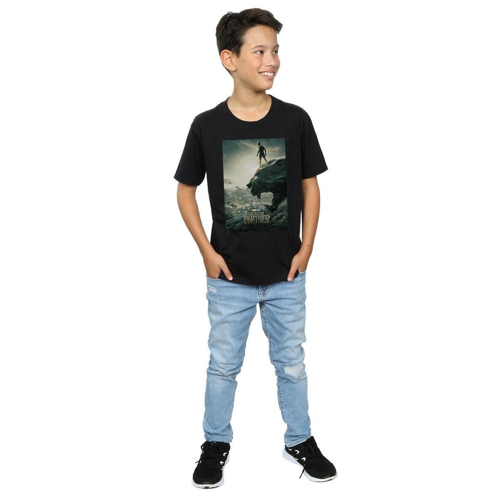 Marvel Jungen Black Panther Poster T-Shirt
