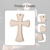 12Pcs Wooden Crosses for Crafts with Hole Jesus Ornament Wood Tags Hanging Cross Ornament Unfinished Cross for Decoupage