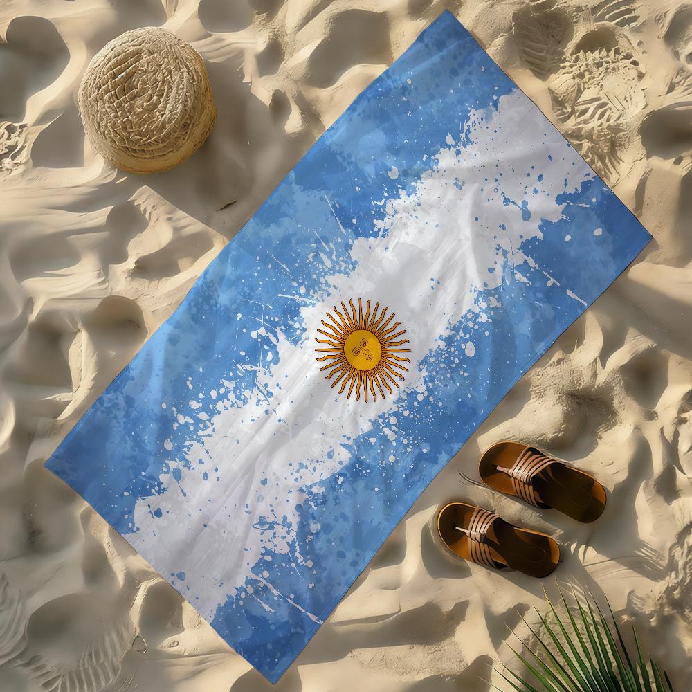 Bandiera dell'Argentina Asciugamano Morbido Leggero Anti-Sabbia Grande Asciugamano da Spiaggia Asciugatura Rapida Bagno Sport Famiglia