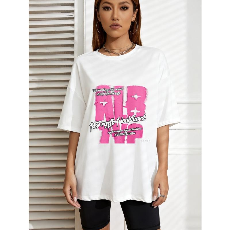 

Oversized T Shirt White Rnb Music Print Graphic Tee For Casual Wear And Street Style XXXXL білий