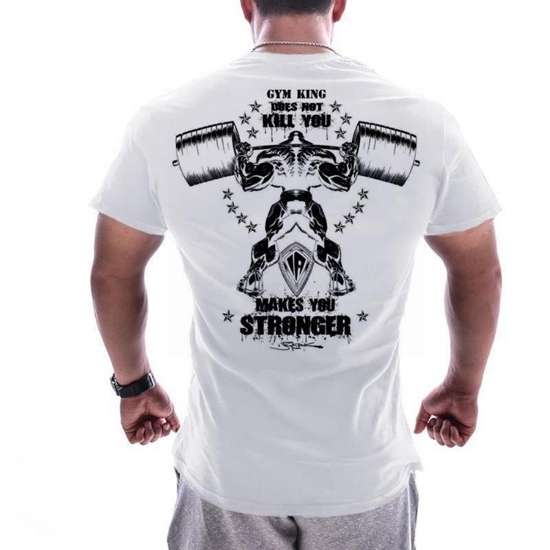 Summer Short Sleeved Men's Loose Large Stretch Fitness Sports Leisure Fashion Printed T-Shirts Men’s