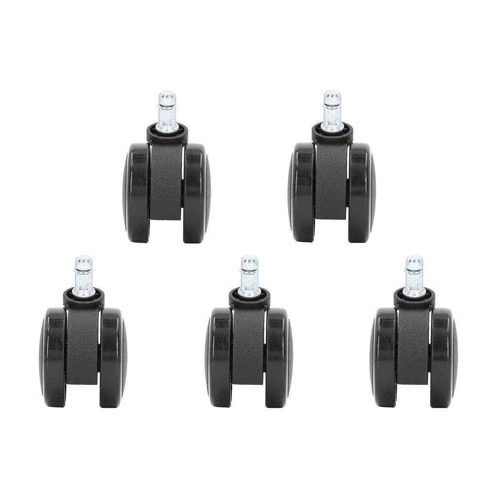 5Pcs Office Chair Wheels Computer Swivel Chair Pole Universal Pulley Replacement Mute