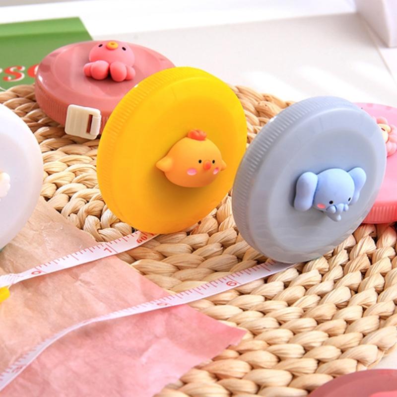 Children Retractable Cartoon Tape Measure 60-Inch 1.5Meter Mini Soft Cute Tape Measure for Tailor Sewing Craft Cloth