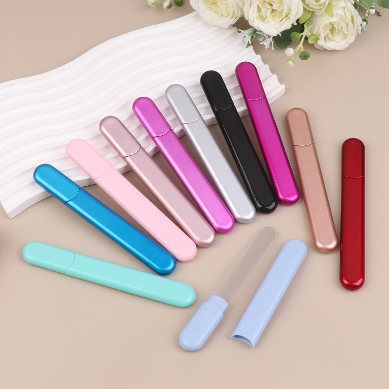 Glass Nail File With Case, Crystal Diamond Salon Best Beauty Nail Buffer For Natural And Acrylic Nail