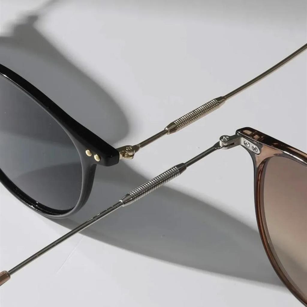 1/2 Pairs Small Round Sunglasses Women Men Vintage Skinny Cat Eye Eyewear Cute Narrow Cateye Sunglasses Set