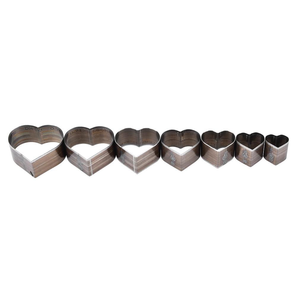 7Pcs 20-50mm Lovely Heart Shaped DIY Leather Craft Cutting Mold Leather Cutting Die