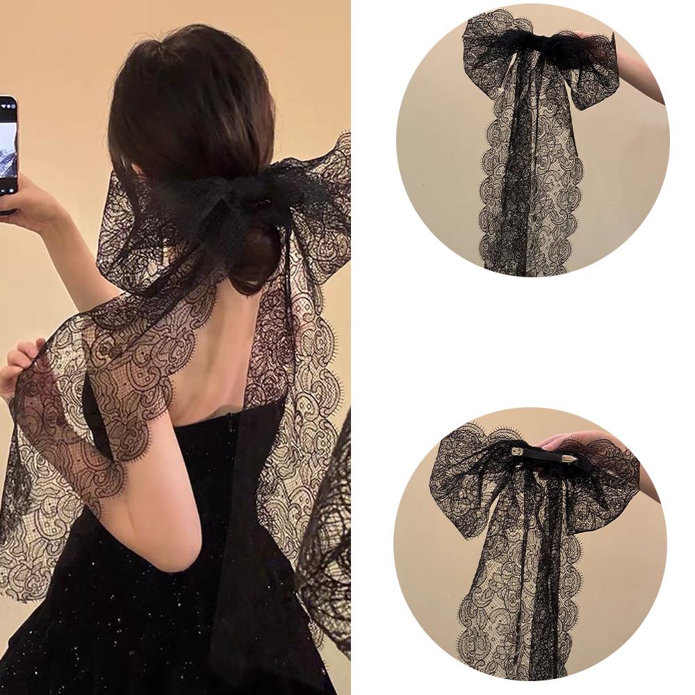 Lace Hair Clip Hairpin Hairband Party Bow Headwear Fashion Decorative Bangs Clip Sweet Girls Headdress Hairgrip Hair Accessories