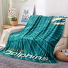 Miami Dolphins Print Flannel Blanket High Quality Warm Comfortable Cover for All Seasons Perfect for Gifts Home Decor