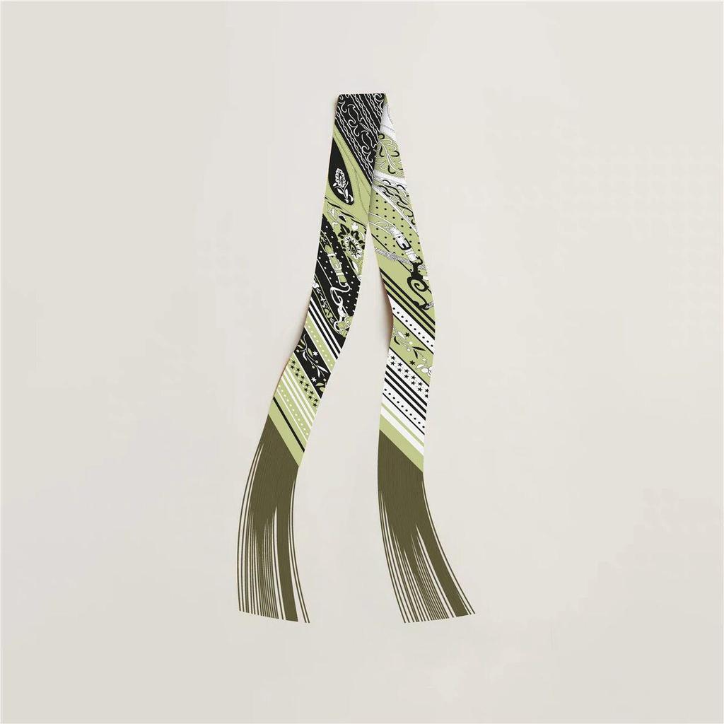 Dámská keprová hedvábná stuha v korejském stylu: Všestranný doplněk ke šále a tašce