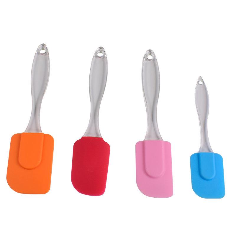 Silicone Spatula with Transparent Handle for Baking and Mixing