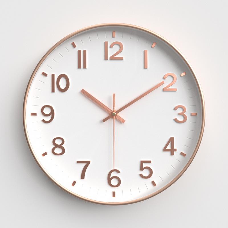 Living Room Wall Clock Modern Simple Home Clock Bedroom Silent Wall Clock Round Quartz Clock 12 Inches 30CM