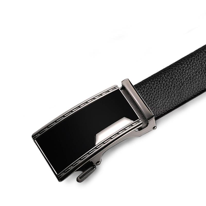 Men's Belt Automatic Alloy Buckle Cowhide Belt Men's Belt Casual Business Belt