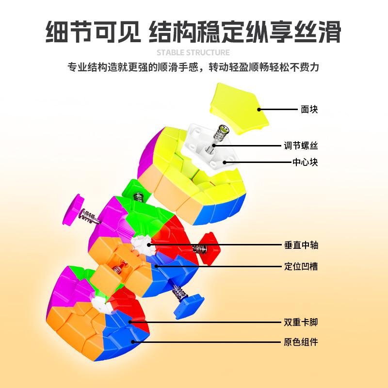 Seven-Axis 3X3 Irregular-Shaped Srngso 3X3 Cubecubechildren'S Educational And Fun Puzzle  Cubo Mágico Profissional Fidget Toy