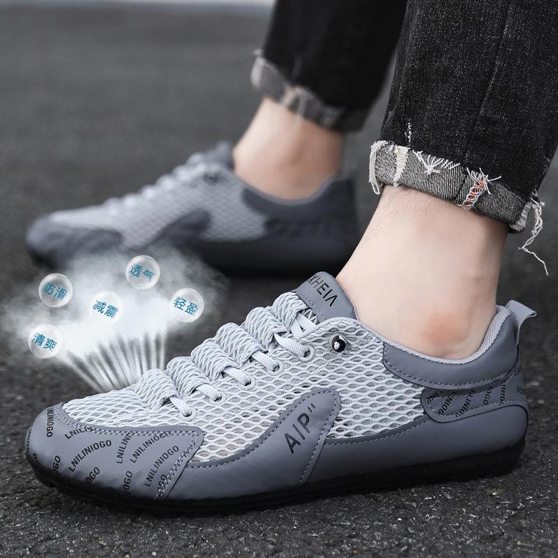 Shoes men's shoes 2025 new summer thin breathable casual shoes men's work shoes versatile sports mesh shoes men's
