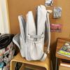 Large Capacity Backpack Men's Travel Backpack Solid Color Student Schoolbag