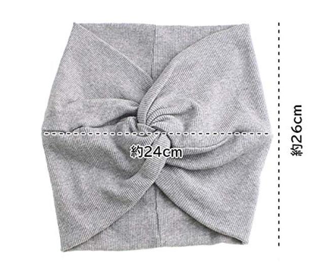 VINGTAINE Voluminous Wide Rib Turban Wide Hair Navy Hairband, Casual, Mature, Oversized, Accessory, HB-98-NY-